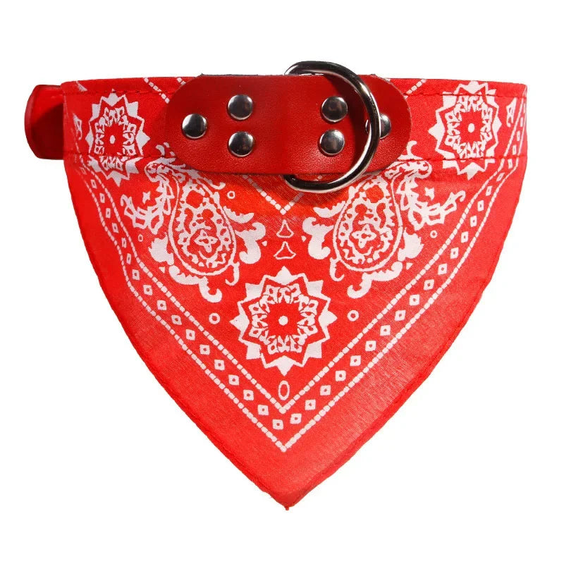 Cute Pet Bandana Scarf – Adjustable Neckerchief Collar for Small Dogs and Puppies
