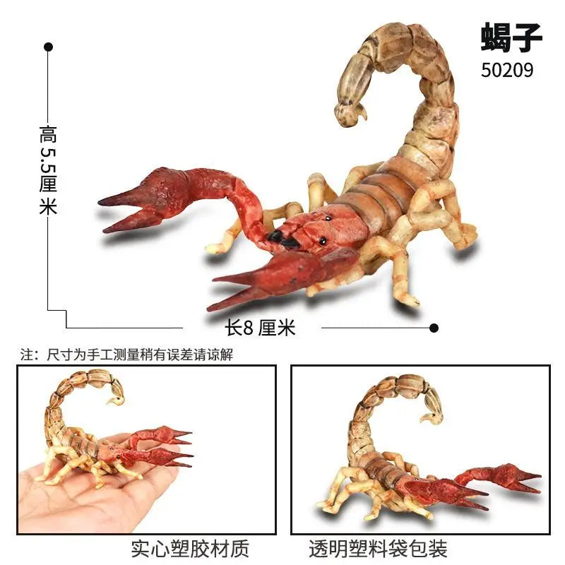 Realistic Plastic Animal Models Toys for Boys Tiger Panda Turtle Scorpion Educational Cognitive Playthings Static Dolls