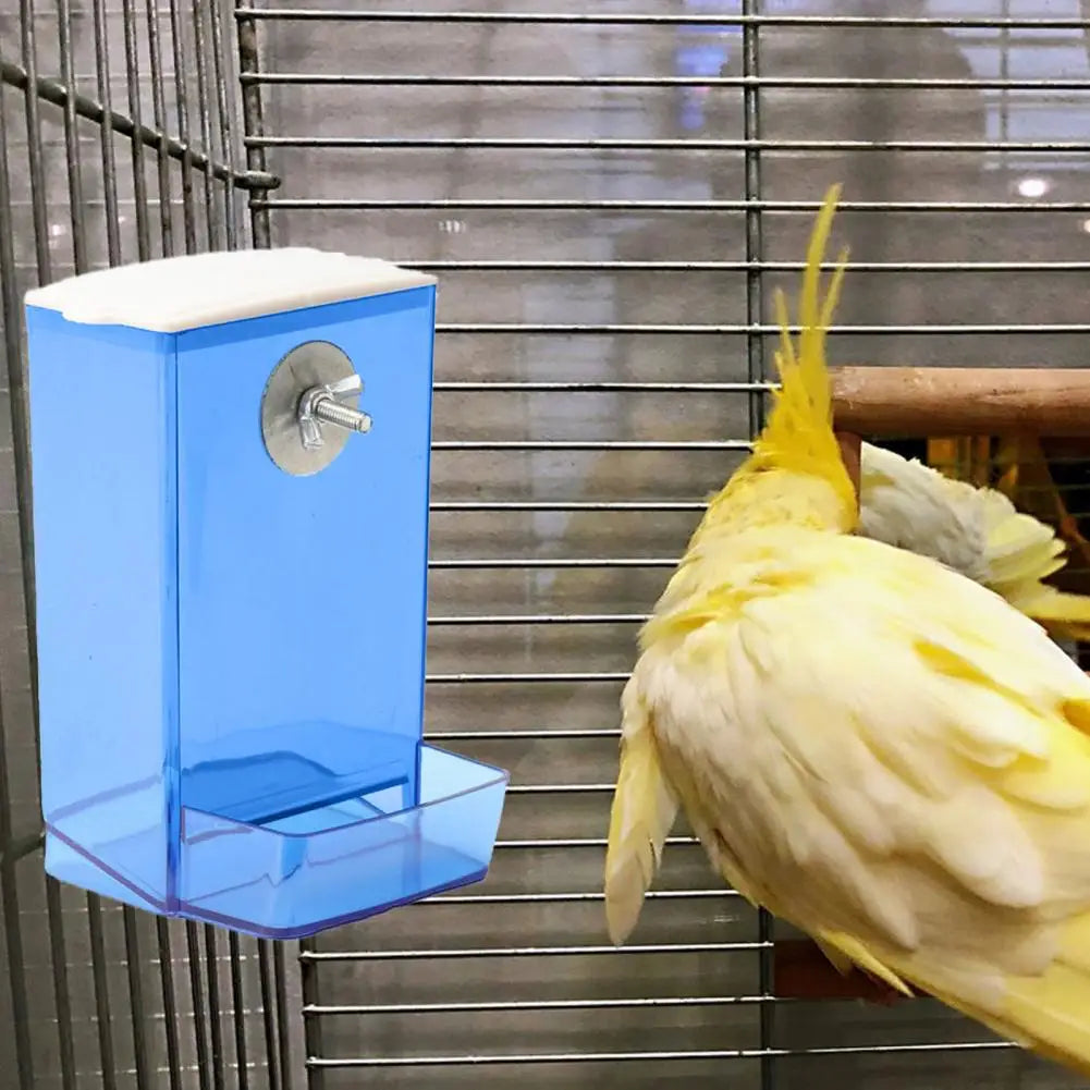 Automatic Bird Feeder & Waterer – Dustproof Lid Food Dispenser for Parrots, Budgies, Cockatiels, and Conures