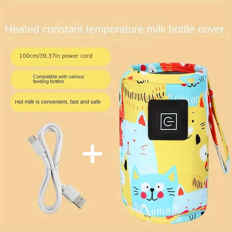 USB Milk & Water Warmer – Portable Bottle Heater and Insulated Bag for Travel, Stroller, and Baby Feeding