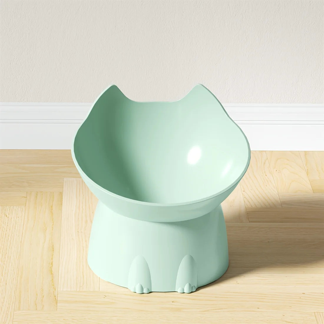 Elevated Pet Feeder for Cats & Dogs - Neck-Friendly, Anti-Tip Slanted Bowl for Food and Water