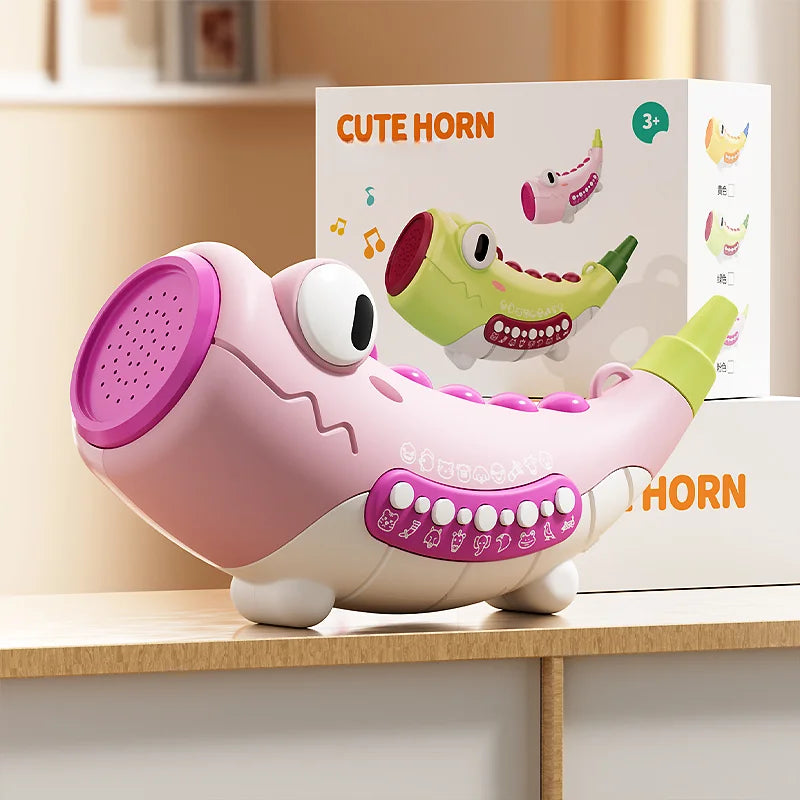 Kids Animal Horn Blowing Toy – Interactive Sound Learning and Oral Muscle Trainer with Easy-Clean Design