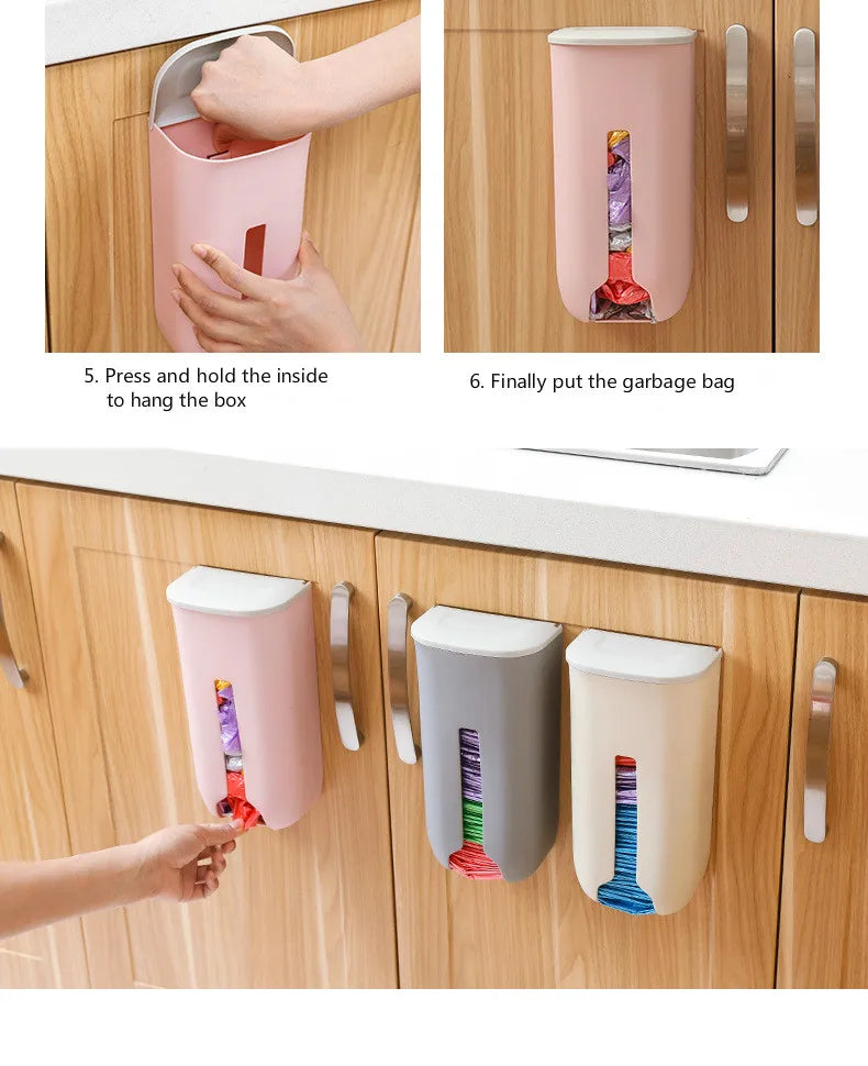 New home life wall hanging kitchen garbage bag storage rack kitchen bathroom plastic bag Nordic style shoe cover storage box