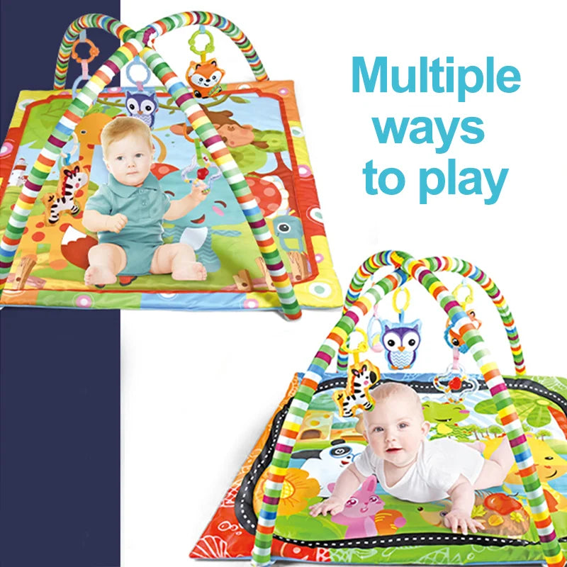 Educational Baby Fitness Frame For Children Play Mat Rack Crawling Blanket Infant Play Rug Gift Kids Activity Gym Infant Toys