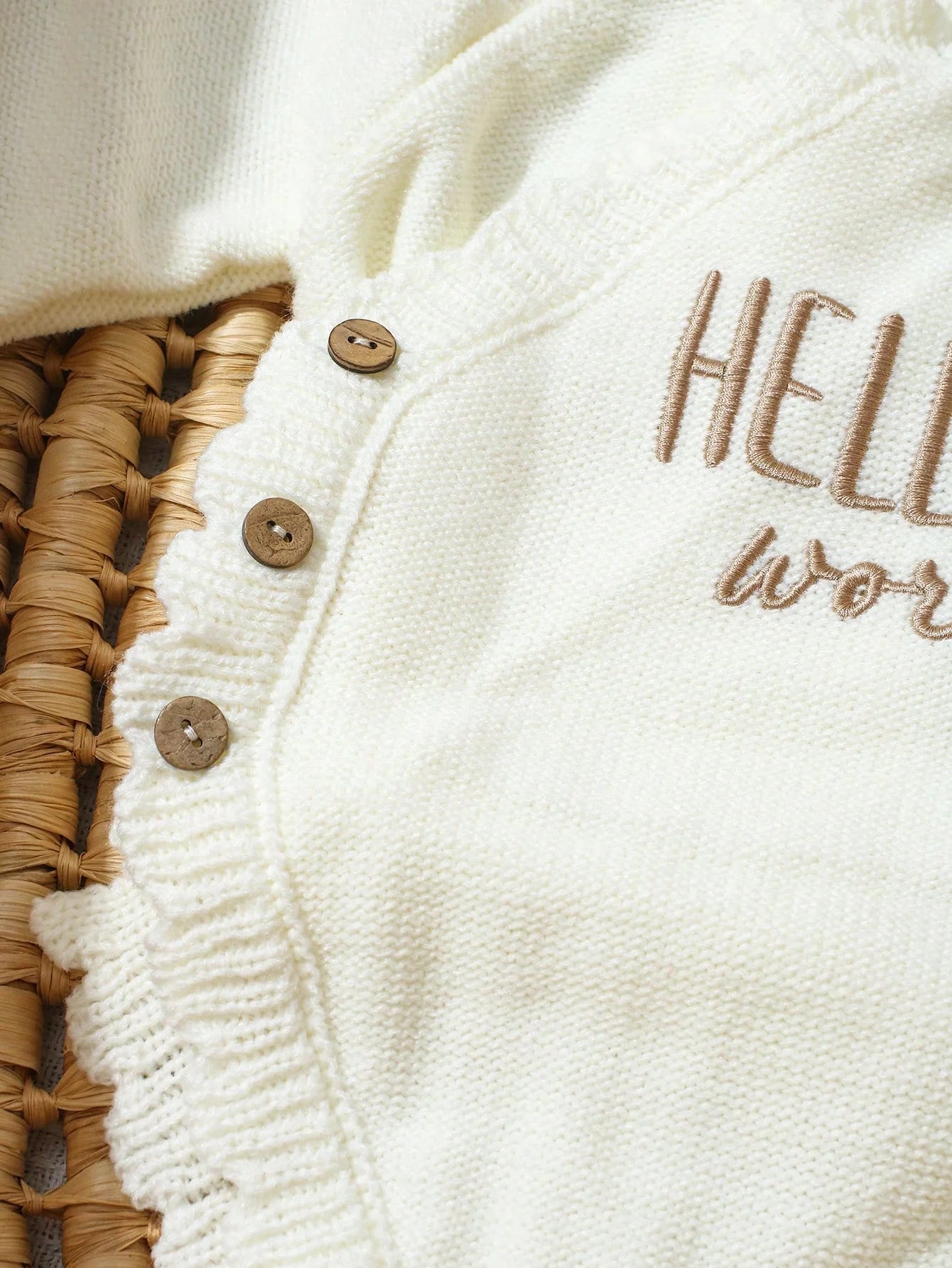 Ylsteed Hello World Knitting Newborn Photography Romper With Matching Pomp Hat Baby Boy Girl Sweater Outfits Photo Shooting-HD