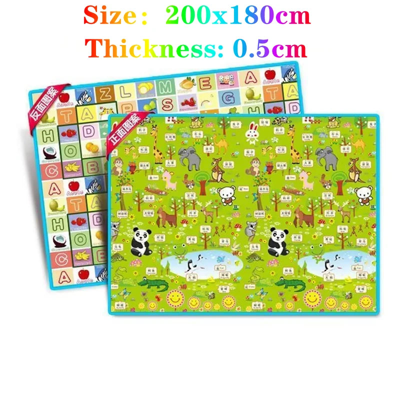 200*180 cm Thickness 0.5cm Baby Play Mat Children Puzzle Toy Crawling Carpet Kids Rug Game Activity Gym Developing Rug Foam Soft