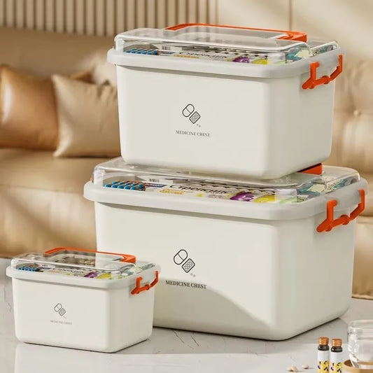 Large Capacity Portable Medicine Box First Aid Medical Kit