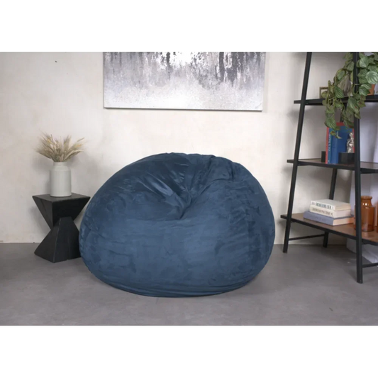 5-Foot Comfortable High-Density Shredded Foam Bean Bag Chair Removable Microsuede Cover Ideal Reading and Bedroom