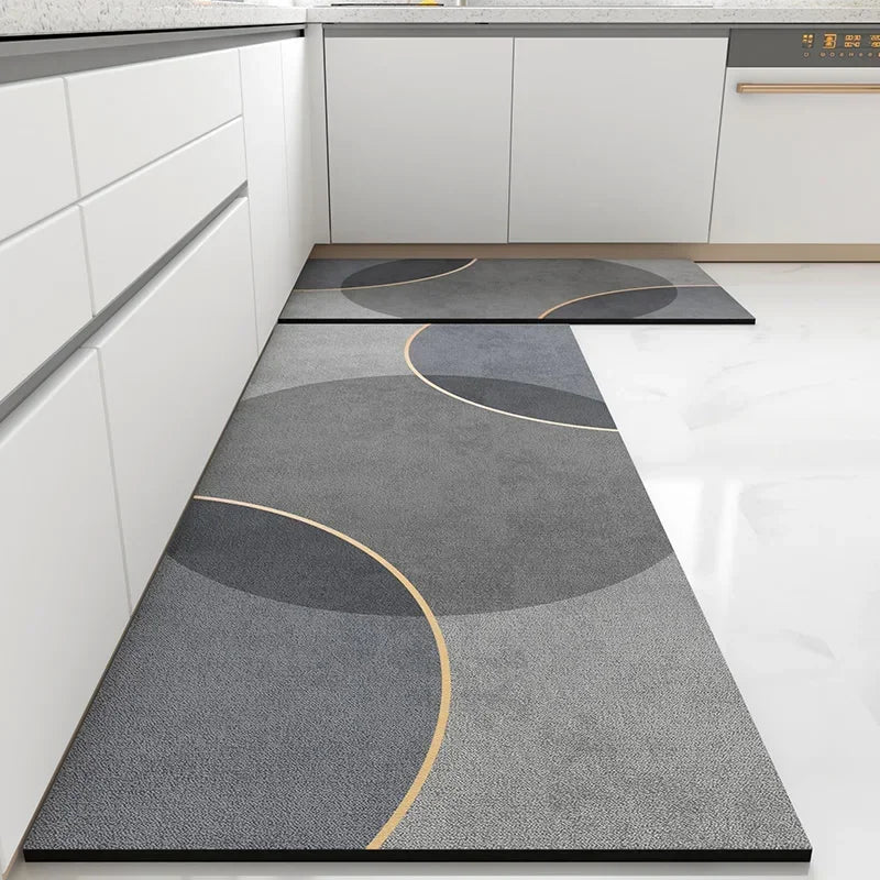 Carpet for Kitchen Floor Mat Pvc Waterproof Oil-proof Leather Rug Anti-slip Foot Mats Home Decoration