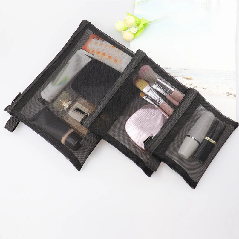 Mesh Cosmetic Travel Storage Makeup Bag Organiser