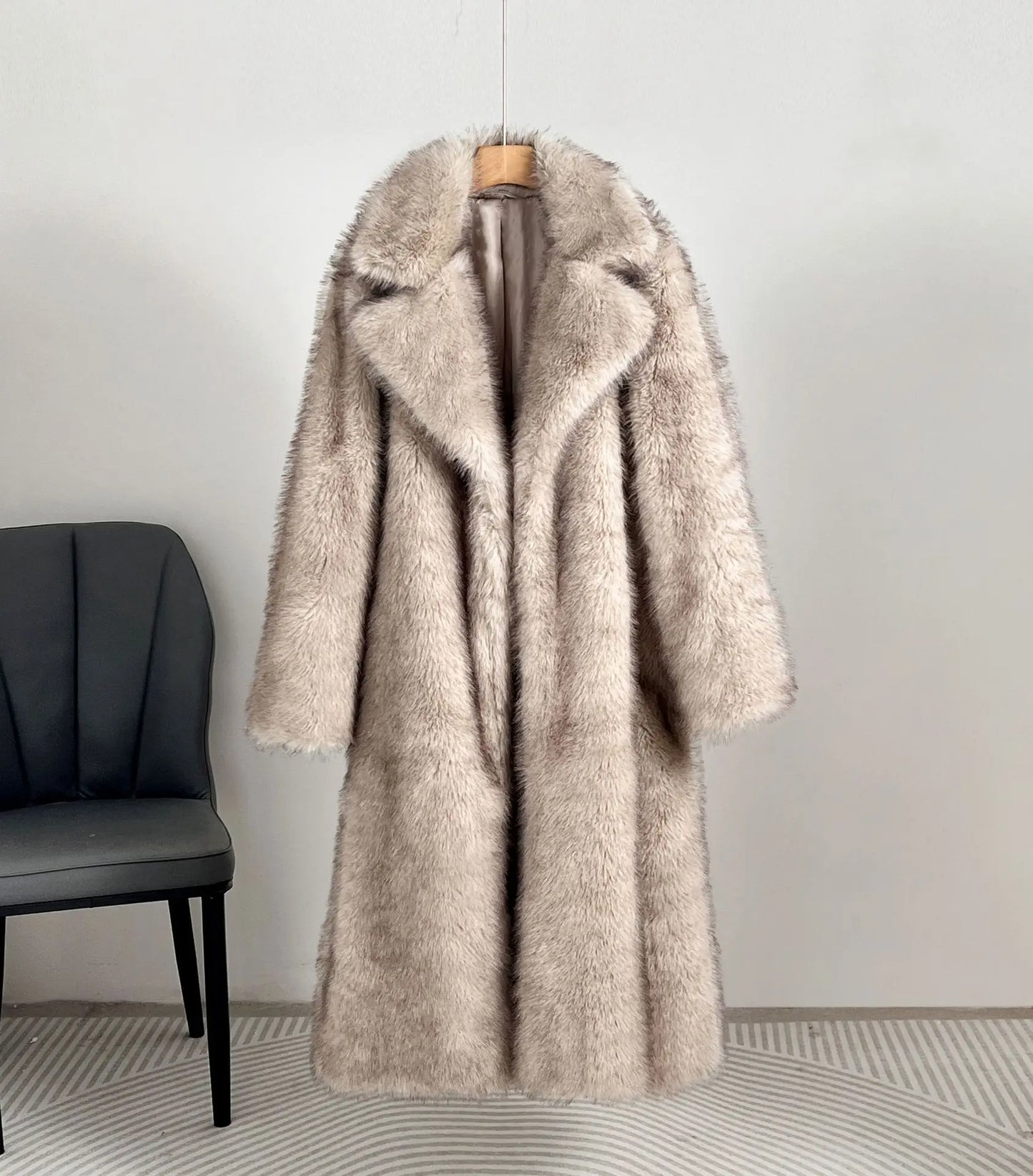 Fur Coat European Style Lapel