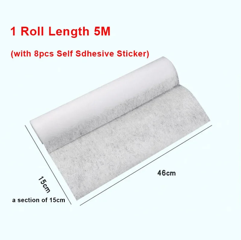 5/10M Disposable Hood Oil Filter Paper Non-woven Cooker Hood Extractor Fan Filter Kitchen Hood Grease Anti Oil Cotton
