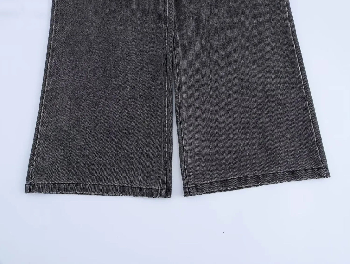 Turn-down Collar Two Piece Jean Set