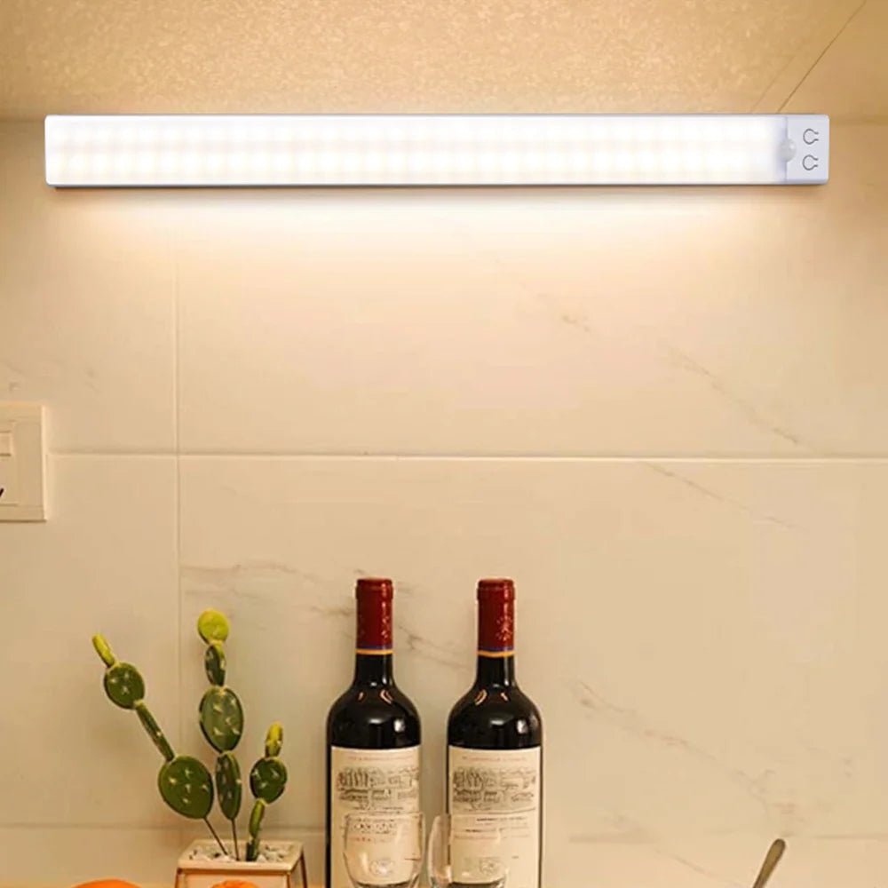 Motion Sensor Night Light USB Rechargeable Wireless Lamp Under Cabinet Led Lights for Kitchen Cabinet Bedroom Wardrobe Lighting