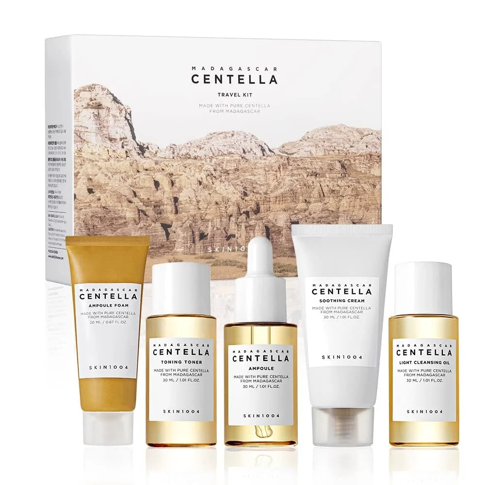 Korean Centella Brightening Face Moisturising Cream and Makeup Cleaning Oil Skincare Products Set