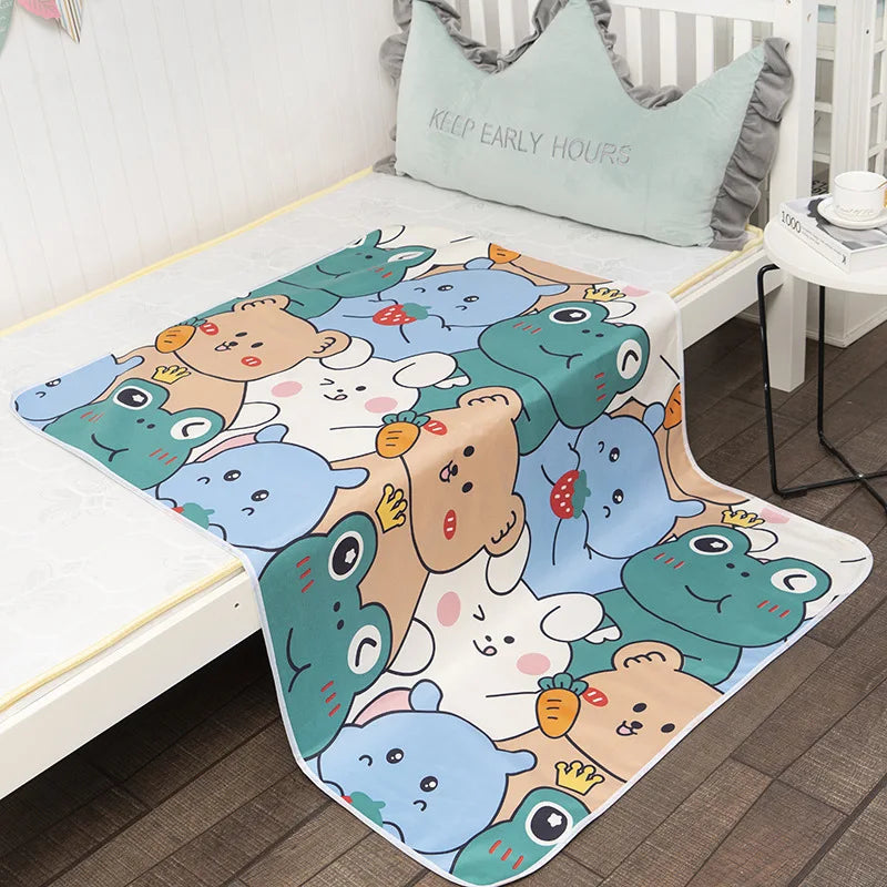 Baby Diaper Reusable Waterproof Cotton Changing Pad Cover Baby Diaper Mattress Newborn Print Changing Play Mats Kids Bedding 0-3