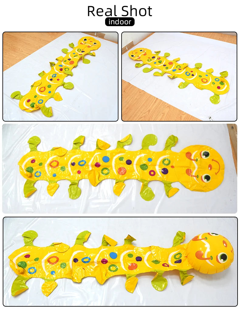 Caterpillar Sprinkler Pad Splash Play Mat for Kids Toddlers Summer Outdoor Backyard Lawn Water Toys Inflatable Spray Pad