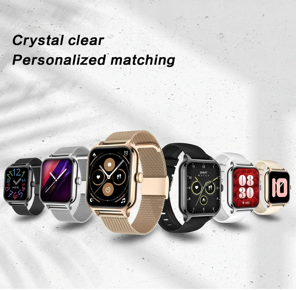 2025 Smart Watch Women 2.01" Full Touch Screen Heart Rate Tracker Bluetooth Call Waterproof Sport Smartwatch Men for Android IOS
