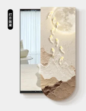 Bathroom Rectangle Mirror Organiser Creative Black Wall Mirror Bedroom Ornament Decorazioni Casa Home Furniture Accessories