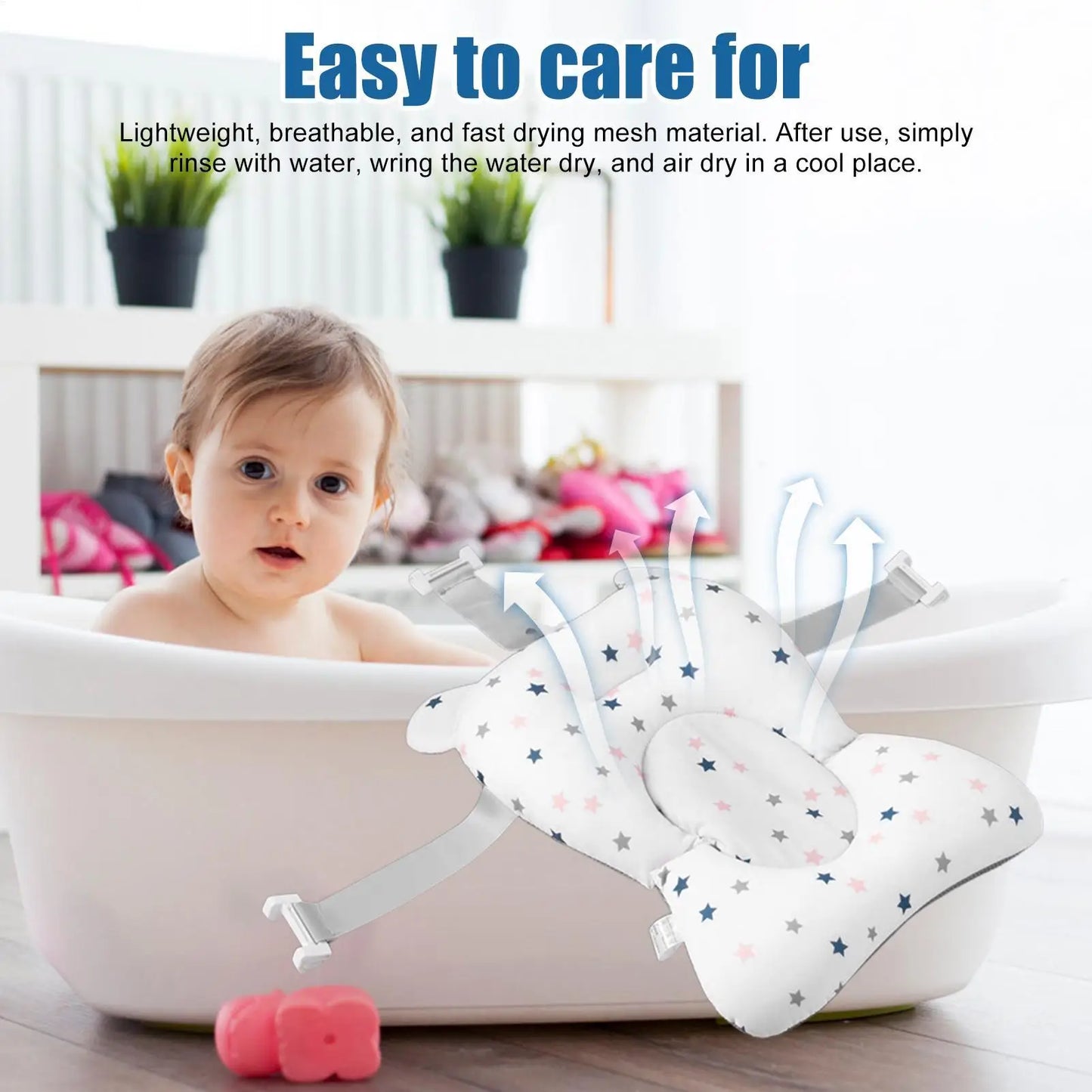 Baby Bath Tub Shower Cushion Newborns Support universal Portable quick-dry Foldable Baby mat Floating Pad Ajustable Bathtub Pad