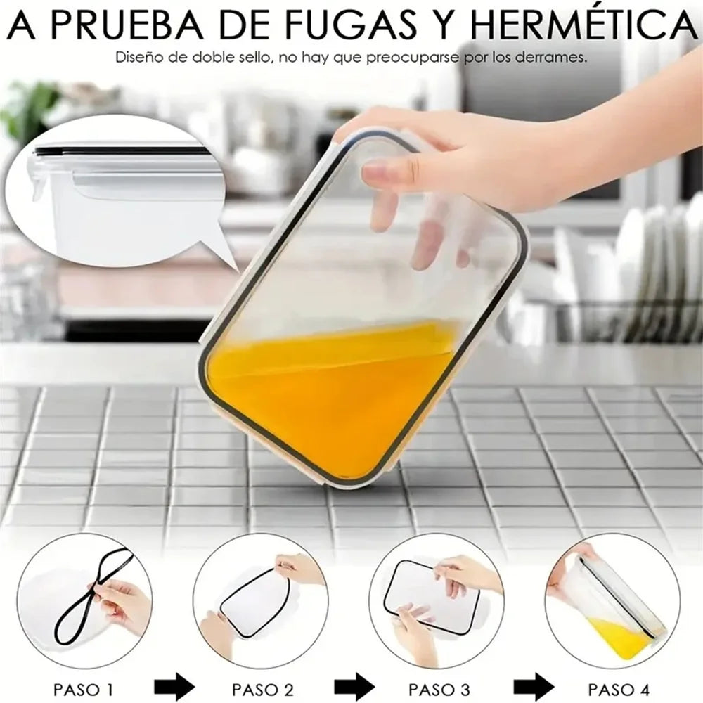 Kitchen Food Containers 12pcs-set, BPA FREE Lunch Box Sugar Cereals Storage Container