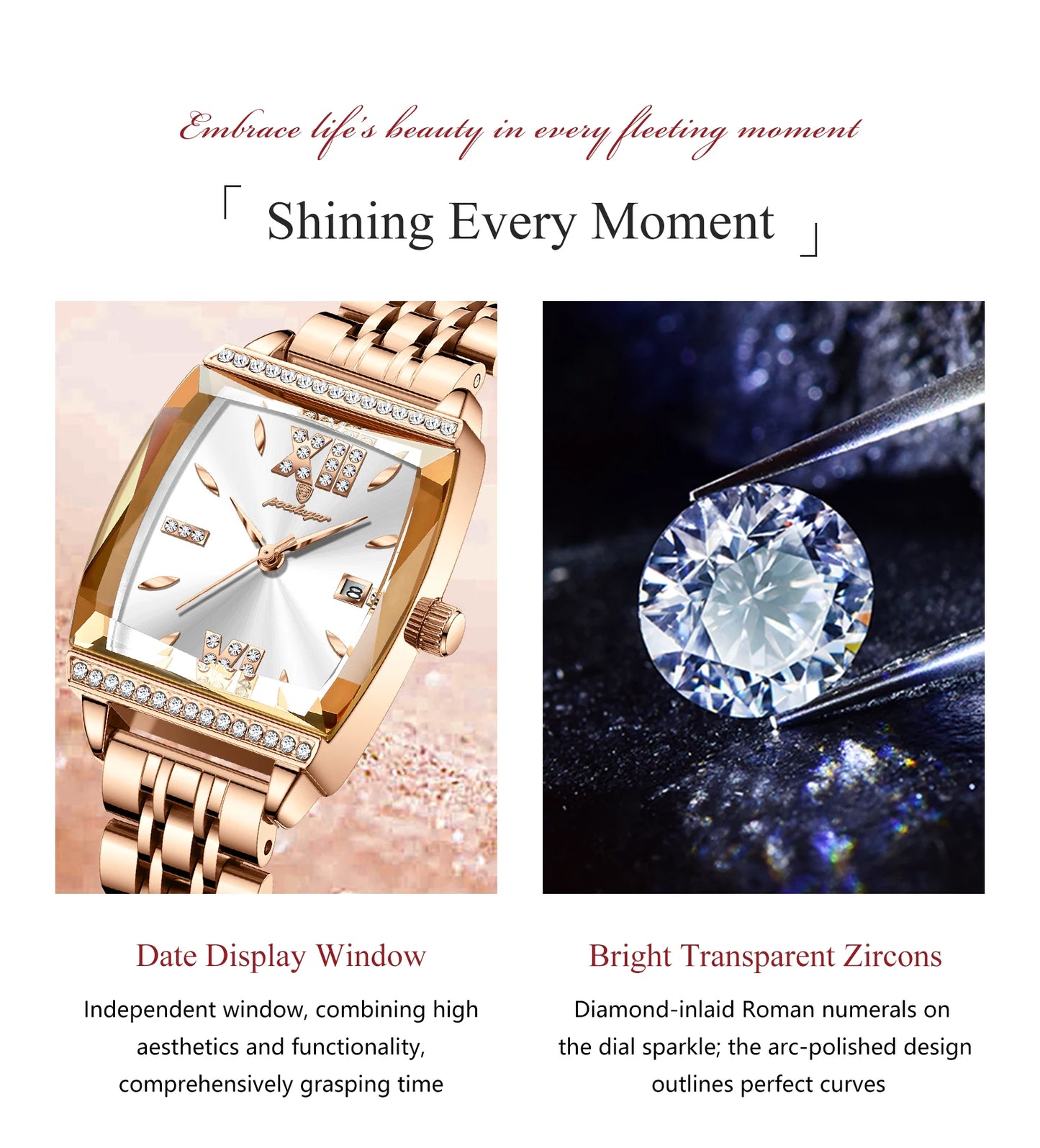POEDAGAR Top Exquisite Woman Watches High Quality Date Fashion Waterproof Ladies Watch Stainless Steel Women's Quartz Wristwatch