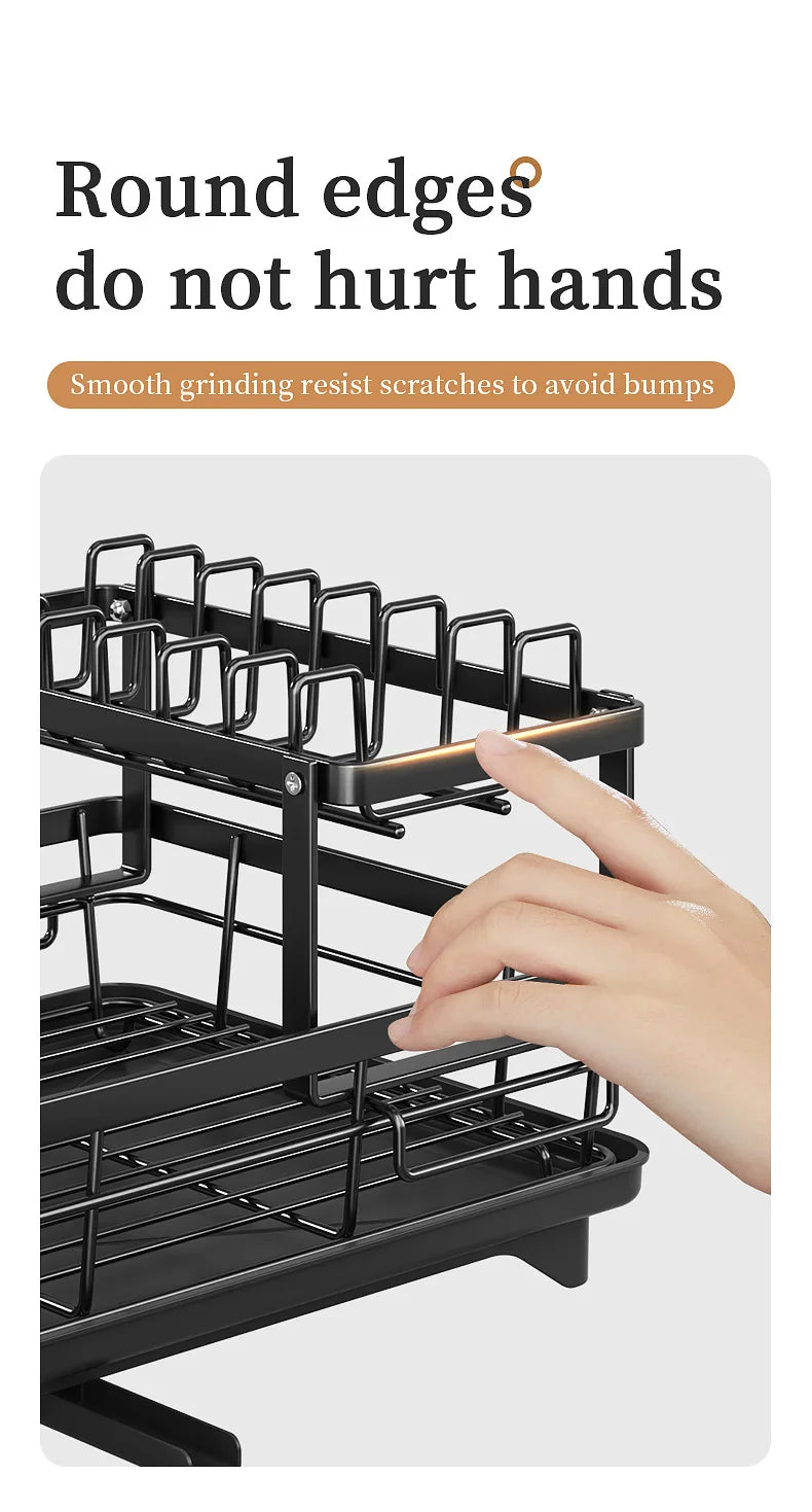 Dish Drying Rack Kitchen Adjustable Stainless Steel Cutting Board Organiser Dish Bowl Drainer Storage Rack Kitchen Utensils