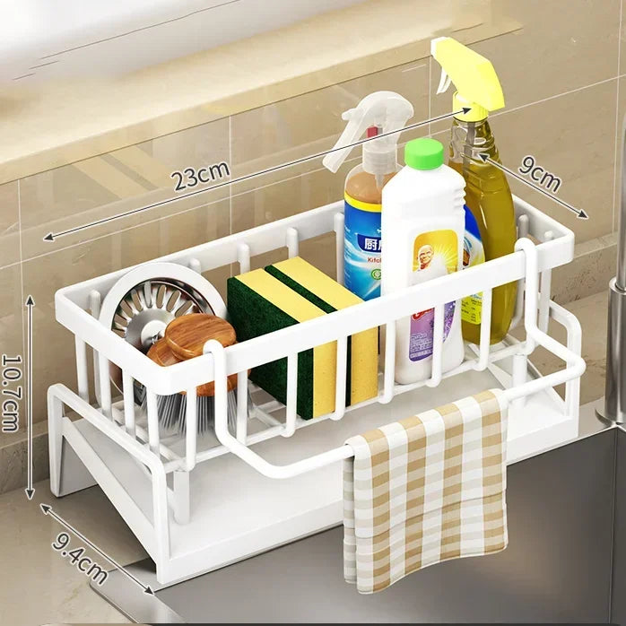 Multifunctional Sponge Rack Drainer Kitchen Shelf Sink Rag Dishwashing Detergent Dishcloth Organiser  kitchen organiser storage
