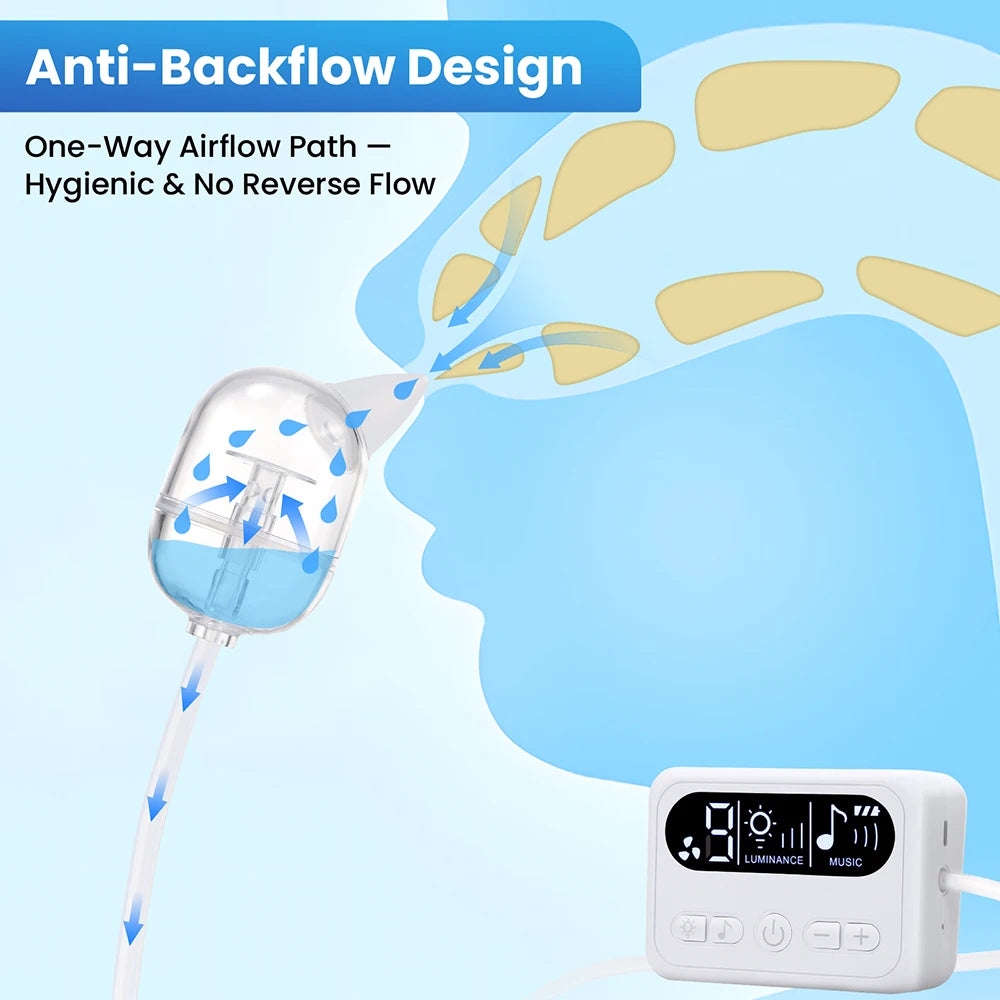 Baby Nasal Aspirator Electric Nose Cleaner with Built-In Music Nursery Rhymes Rechargeable Nose Booger Sucker for Infants Babies