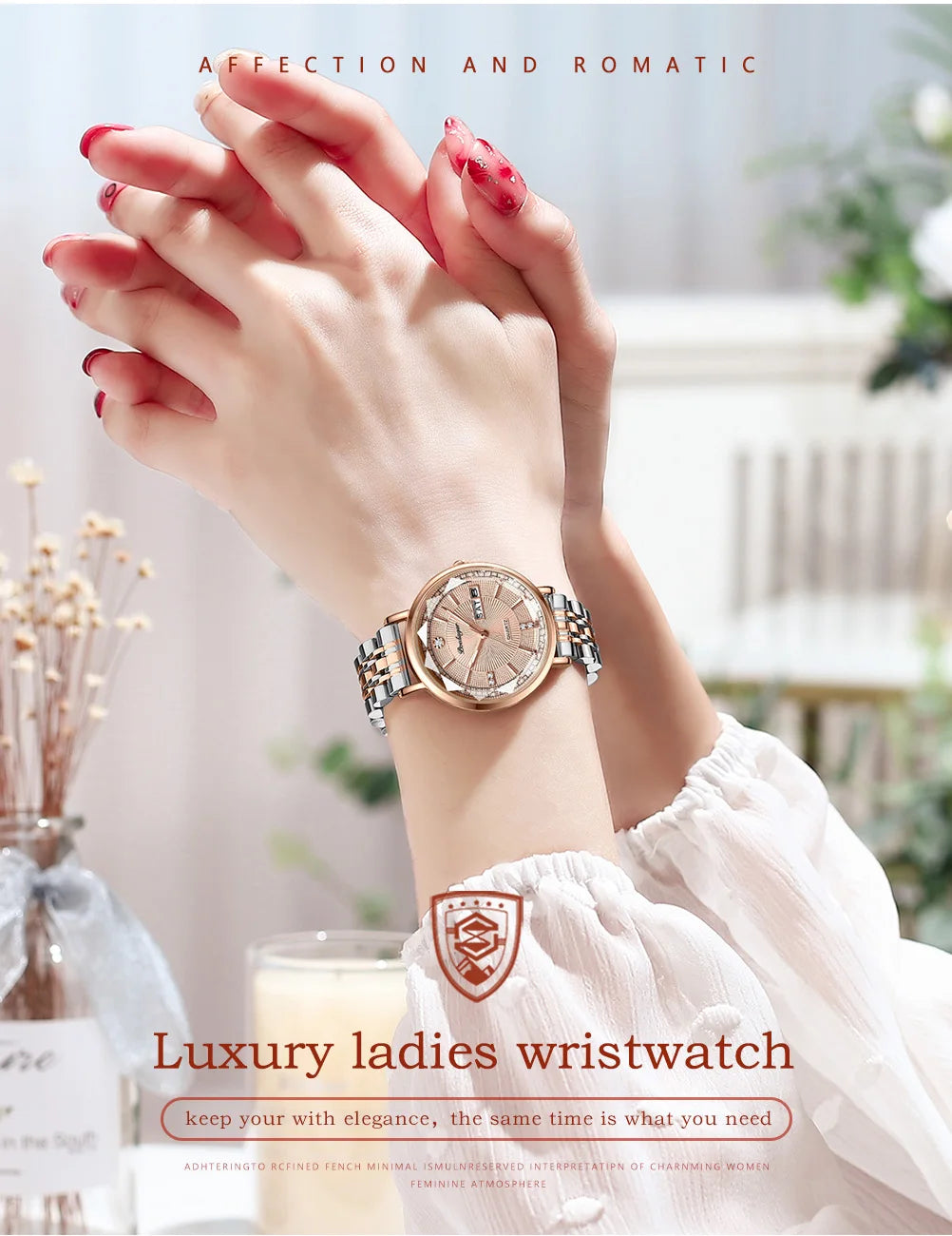 POEDAGAR Top Luxury Brand Woman Watch Waterproof Date Week Elegant Ladies Wristwatch High Quality Fashion Quartz Women's Watches