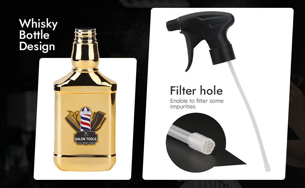 300ML Electroplating Barber Water Spray Bottle