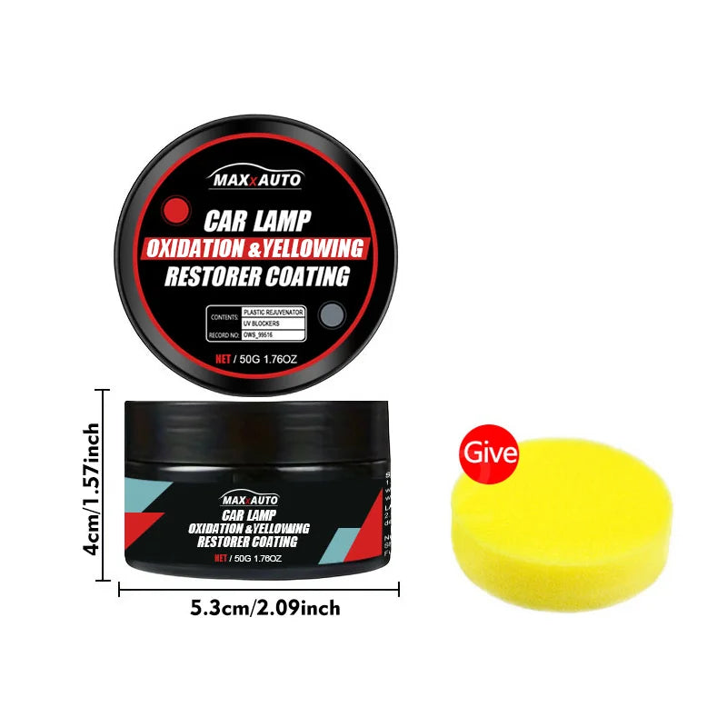 ar Headlight Restoration Polishing Kit - Scratch Remover & Oxidation Cleaner Repair Paste for Headlamp Assembly