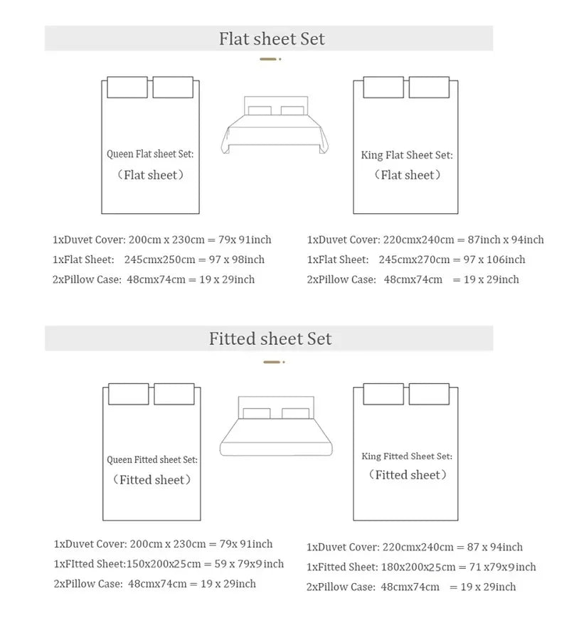 Egyptian Cotton Luxury Embroidert Bedding Set
