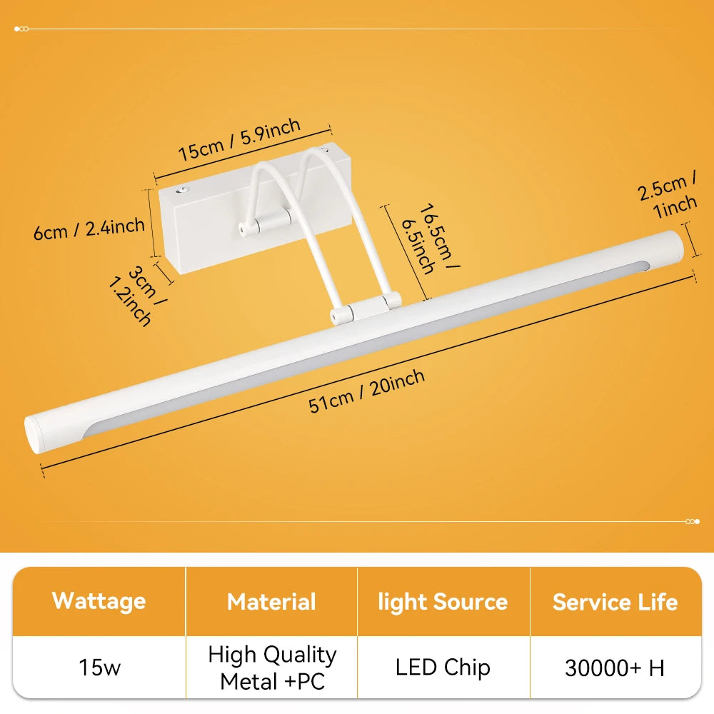 Modern LED Bathroom Mirror Light - Waterproof Vanity Sconce for Makeup & Grooming