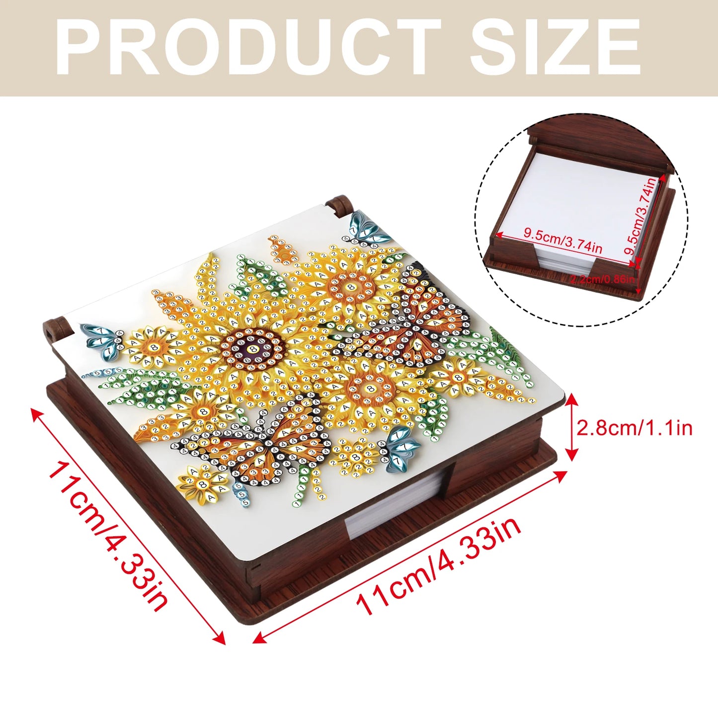 Special shaped Diamond Art Painting Sticky Note Box kits,Animal Fairy partial Diamond Art note box for Home Office decorate Gift