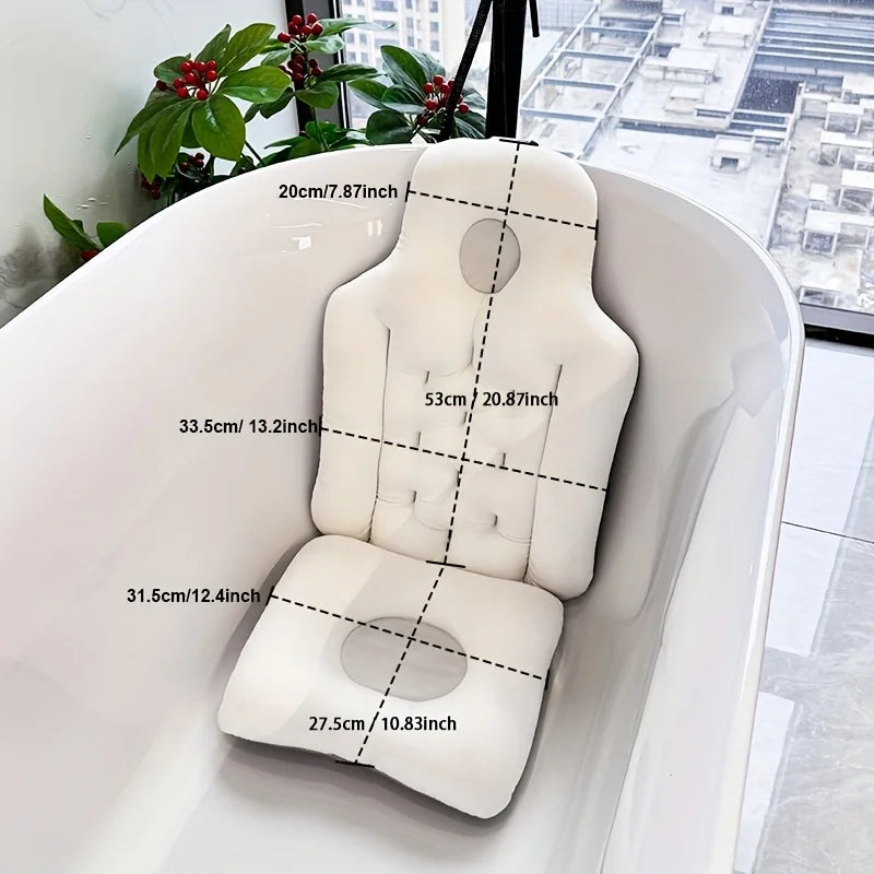 Adult Bath Mat Foldable Bathtub Mat Household Bathtub Mat Bathtub Backrest Polyester Blend Mat Adults Can Sit on the Bathtub