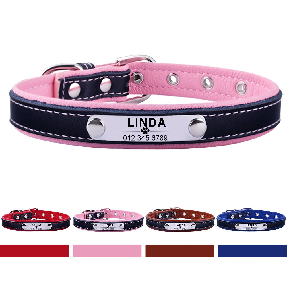Personalized Leather Dog Collar