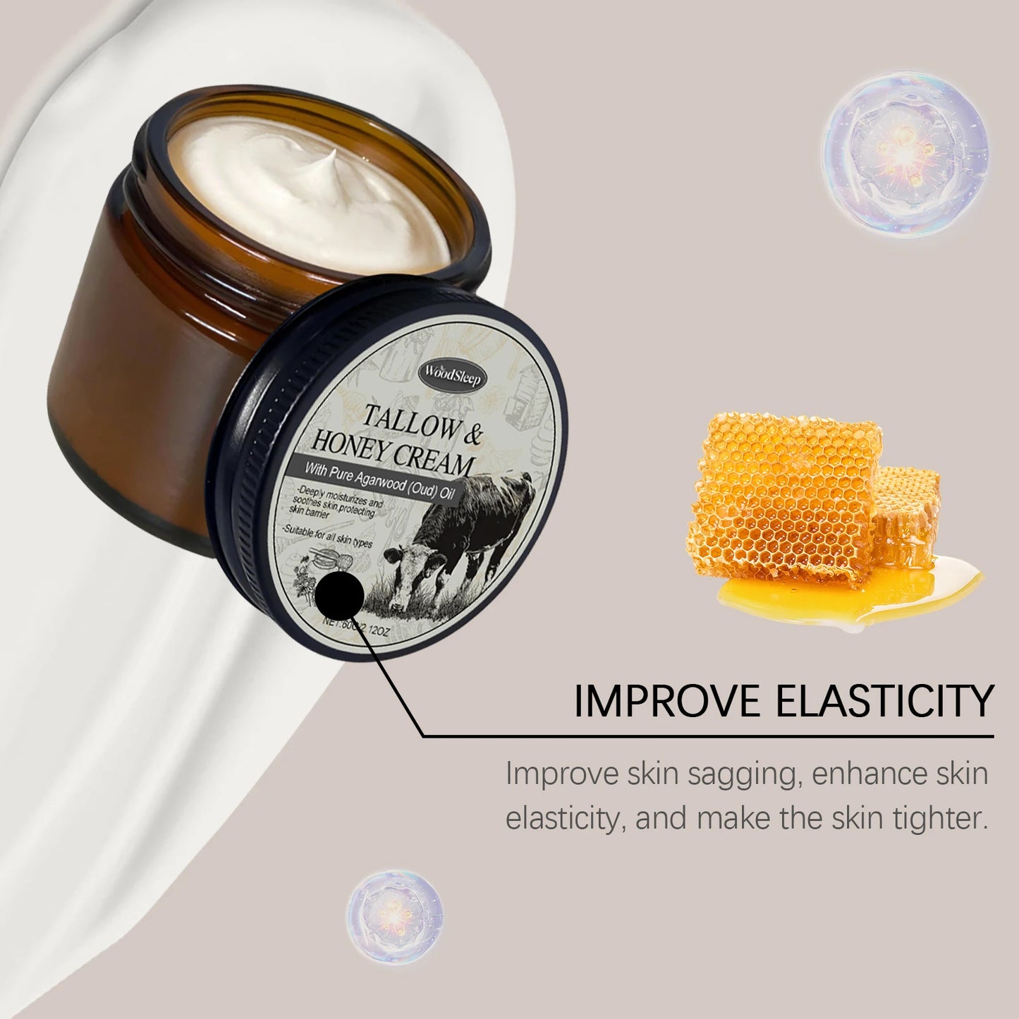 Beef Tallow Cream for Dry Damaged Skin