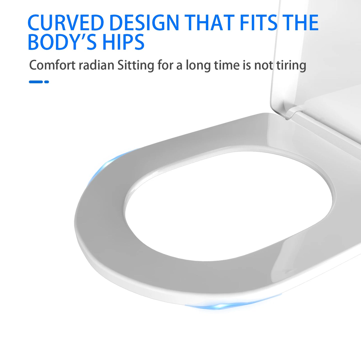 BRIEFNESS D-Shape Soft Close Toilet Seat, Antimicrobial Easy Clean PVC Material, Quick Release Hinges for Easy Cleaning, Univers