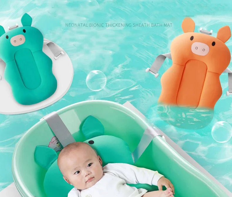Baby Bath Seat Support Mat Shower Safety Tub Pad Newborn Bathtub Recliner Infant Anti-Slip Soft Comfort Body Cushion Baby Stuff
