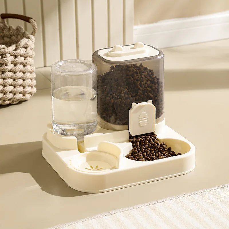 Automatic Cat & Dog Feeder with Spill-Proof Design – Water Fountain and Food Dispenser for Small, Medium, and Large Pets