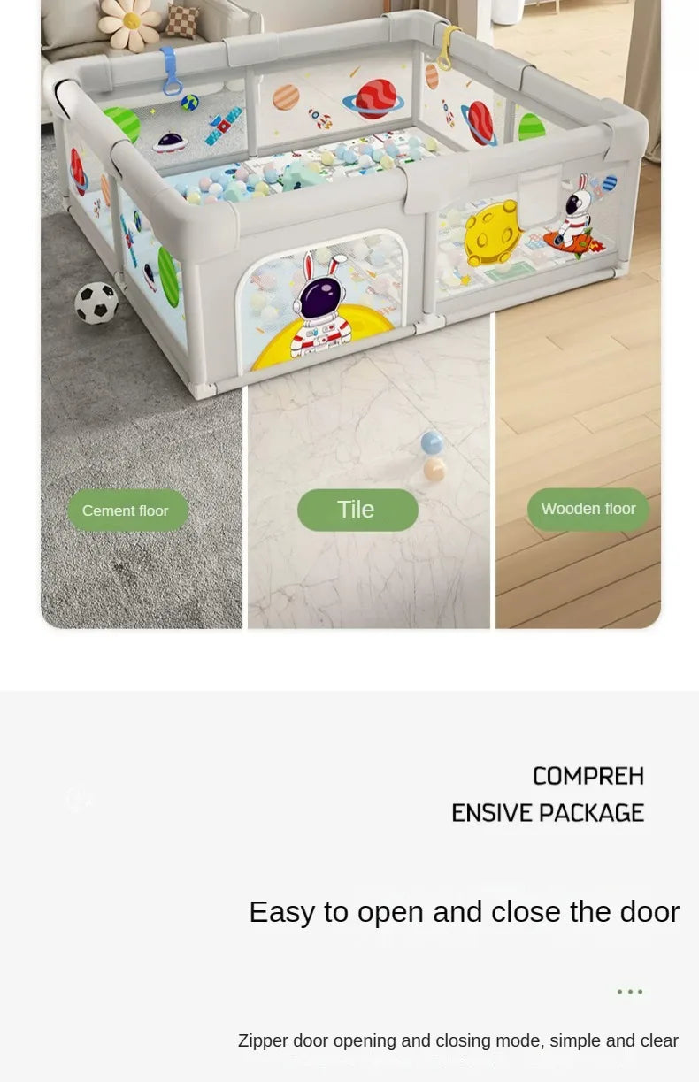 Baby Play Playpen Washable Baby Guardrail Indoor Children's Household Crawling Protective Mat Sponge To Prevent Bumps