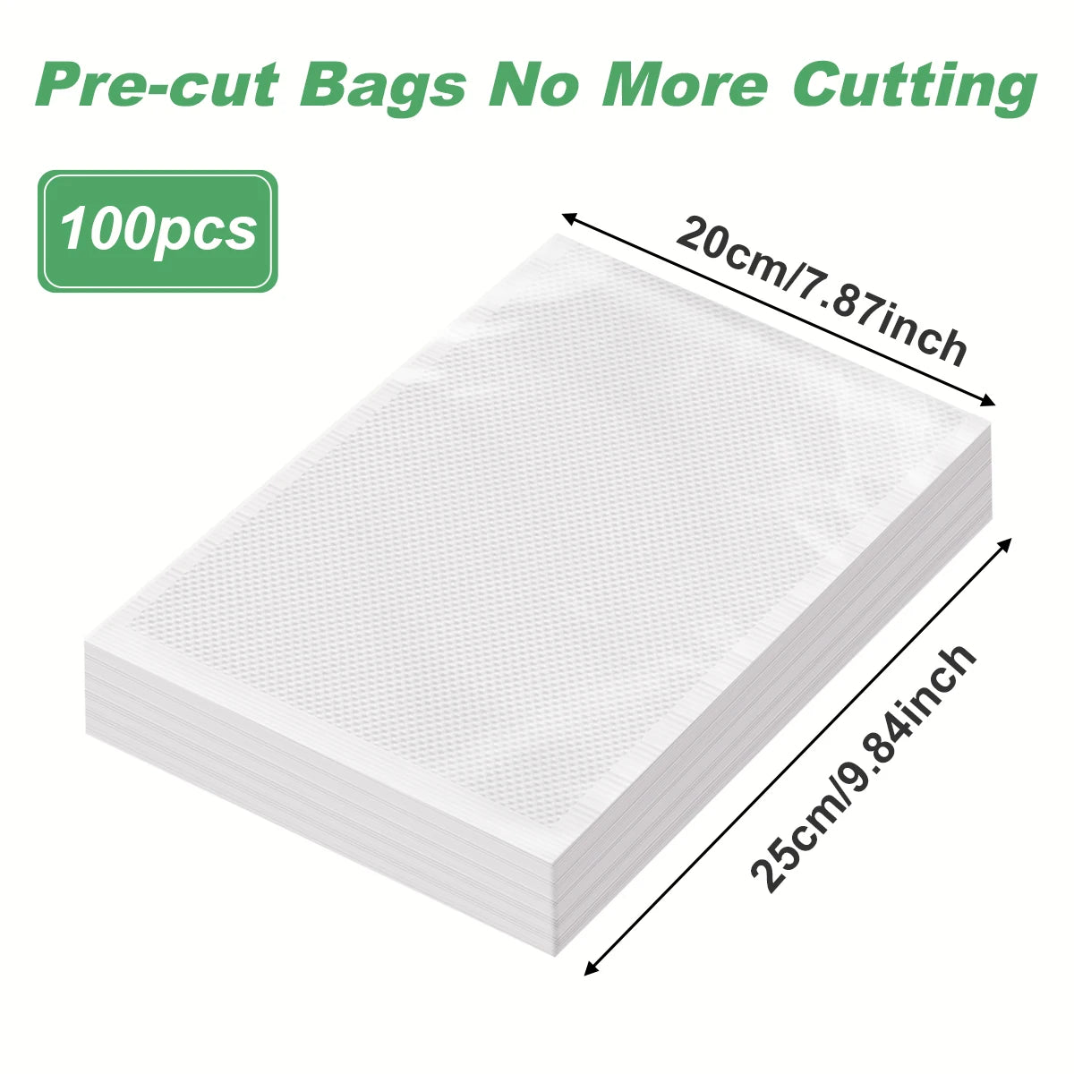 100pcs/lot BPA-Free Kitchen Vacuum Bags for Food Vacuum Sealer Packing Machine Food Storage Bag Kitchen Accessories