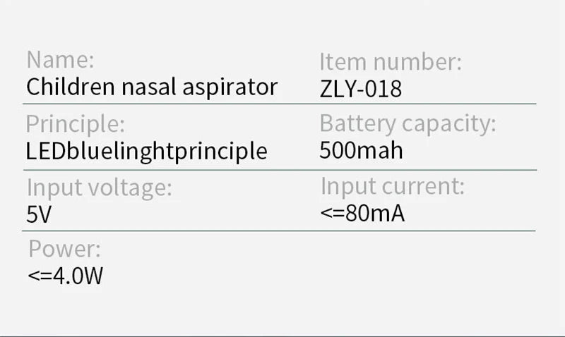 New Pattern Baby Electric Nasal Aspirator for Newborn Charging Version Suction Tool to Prevent Nasal Congestion