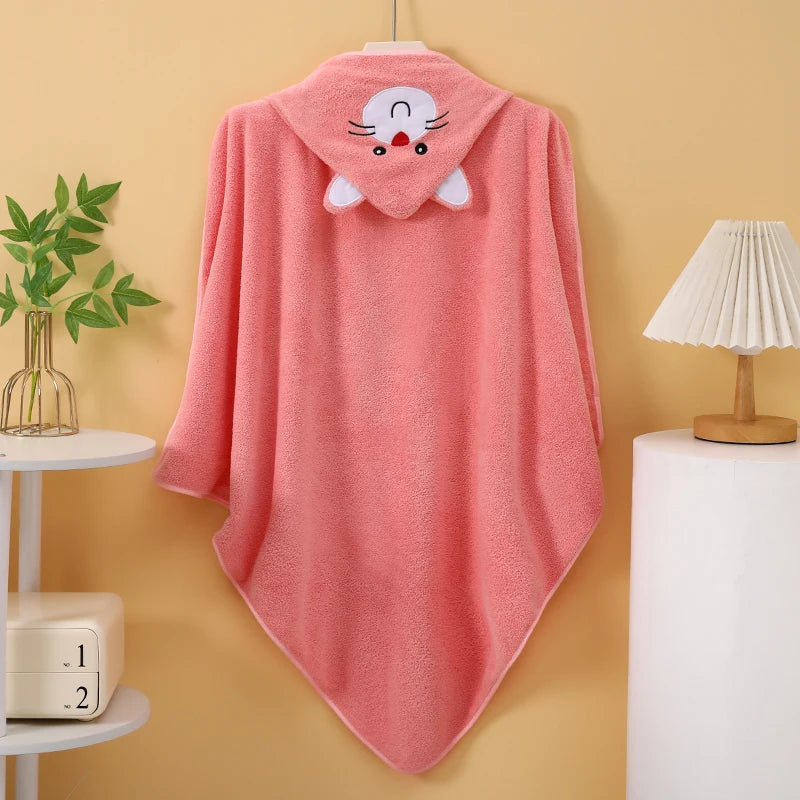 New Coral Fleece Bath Towel for Infants and Children. Super Absorbent, Comfortable and Soft Fabric