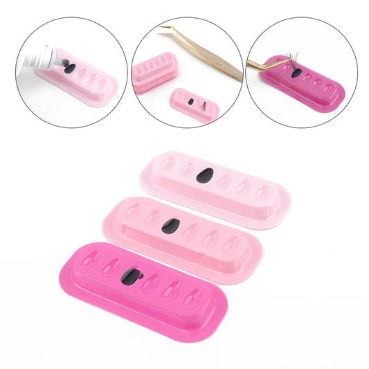 00pcs Disposable PVC Flower Holder Stickers – Adhesive Lash Glue Pallet for Eyelash Extension and Makeup Tools