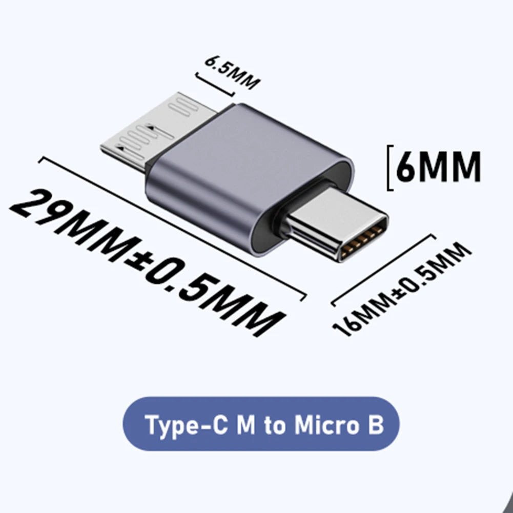 USB TYPE-C To Micro B HDD Adapter USB3.1 Gen2 10Gbps 7.5W Micro B to USB C 3.1 Adapter for Hard Drive Cable External SSD HDD