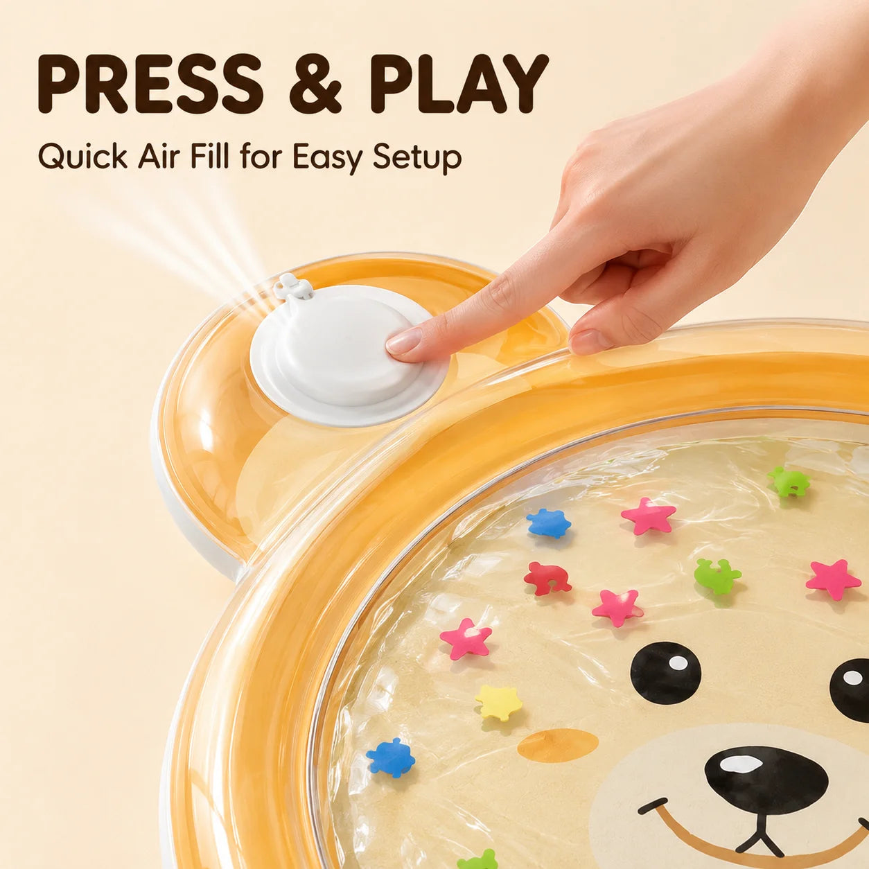 1PC Tummy Time Water Mat, Inflatable Sensory Play Pad, Water Filled Pat Mat Infant Floor Activity Toy for Toddlers