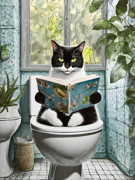 New Cow Cat 5D DIY Diamond Painting Kit Black and White Cats Portrait Diamond Embroidery Mosaic Carft Rhinestone Gift Home Decor