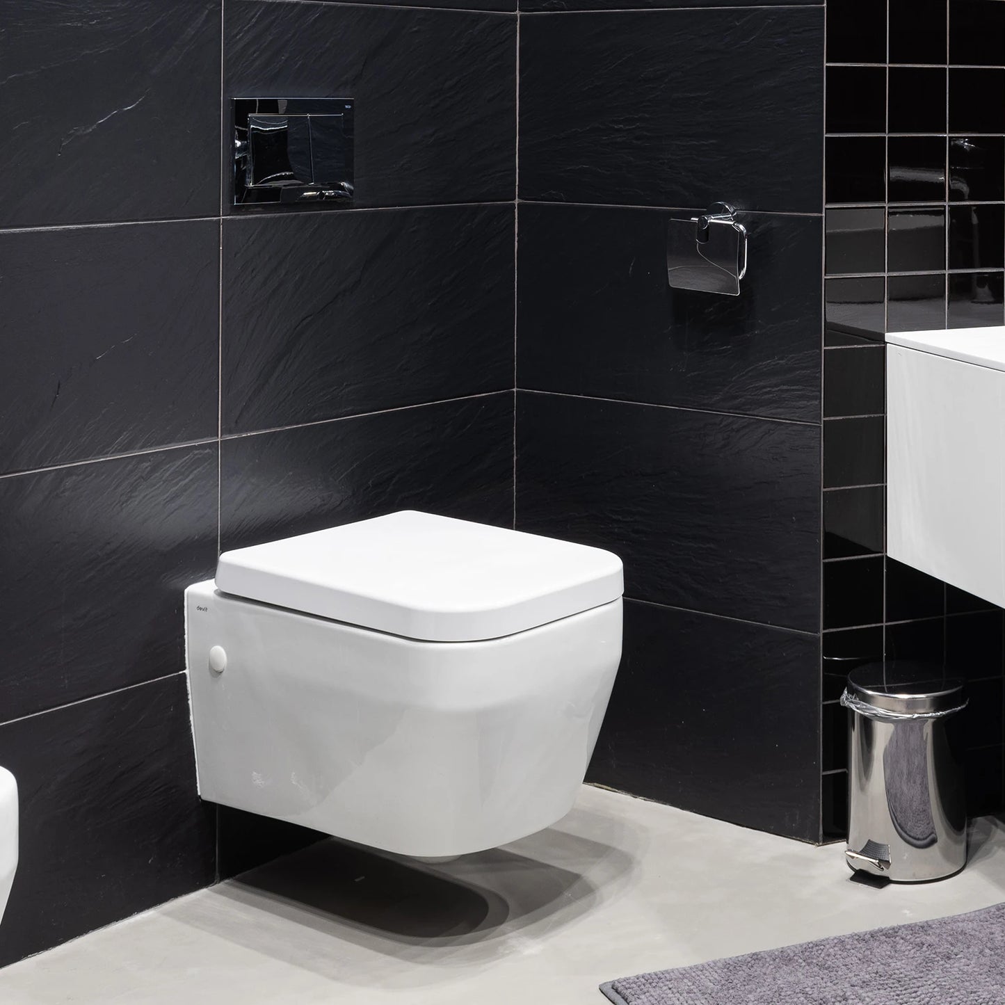 Toilet Seat Slow Close Quiet Lid Thickened Durable for Both Adults Children Universal Bathroom Accessories, Square Shape